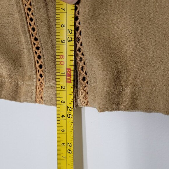 💕Vintage Dark Sand Country Chic Long Sleeve 90's Button Front Shirt Cottagecore - Picture 7 of 9